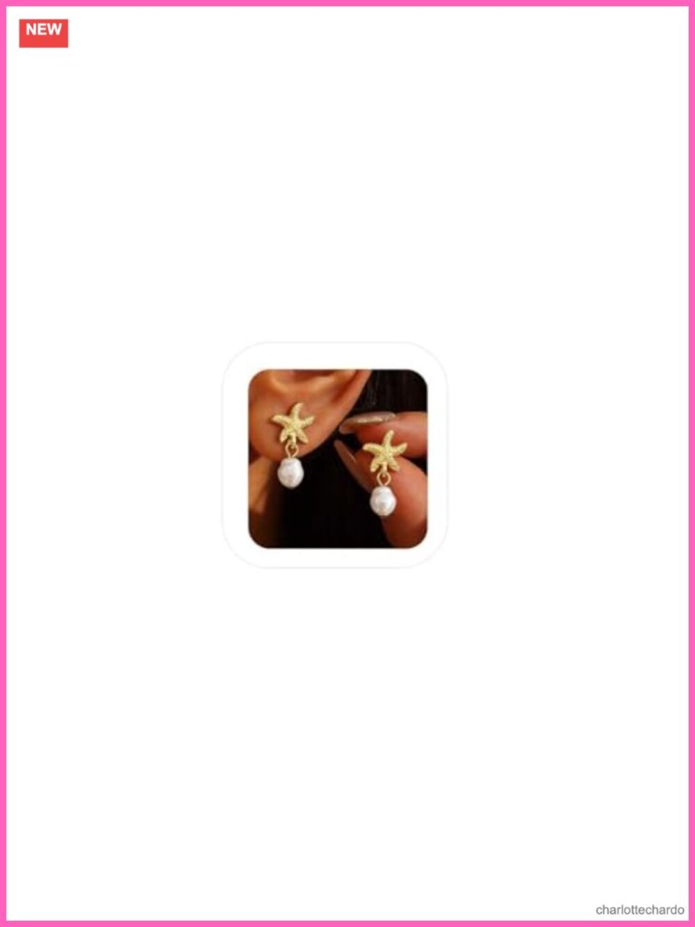Starfish Pearl Drop Dangle Earrings Women Tropical Beach Summer Jewelry